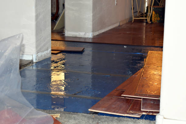Professional Crawl Space Water Removal technician working in Burt, MI